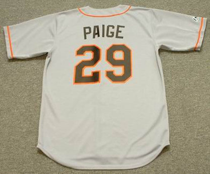 Satchel Paige St Louis Browns 1951 Cooperstown Throwback Baseball Jersey jersey front view