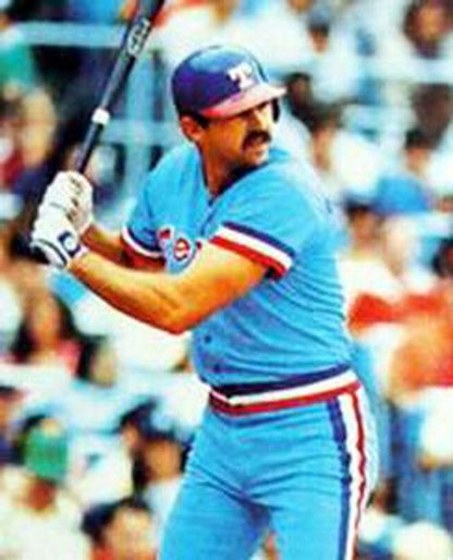 Texas Rangers Larry Parrish 1980s Cooperstown MLB jersey front view