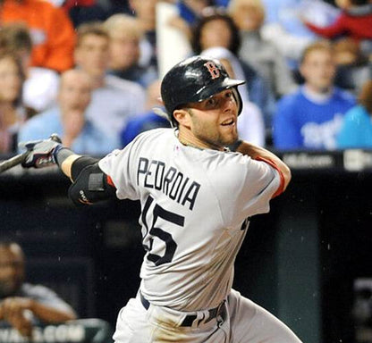 Boston Red Sox Dustin Pedroia MLB jersey front view