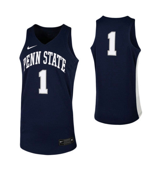 Penn State Nittany Lions #1 College Basketball Jersey Navy stitched college jersey