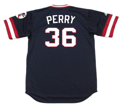 Cleveland Indians Gaylord Perry Cooperstown MLB jersey front view