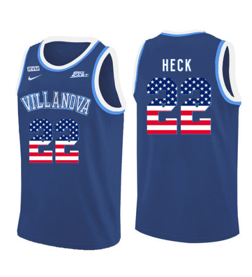 Villanova Wildcats 22 Peyton Heck College Basketball Jersey Blue 5427 | Stitched Jersey RTJS 6321