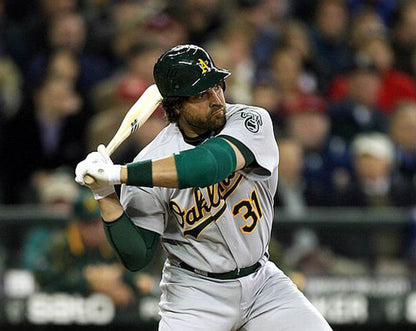 Oakland Athletics Mike Piazza MLB jersey front view