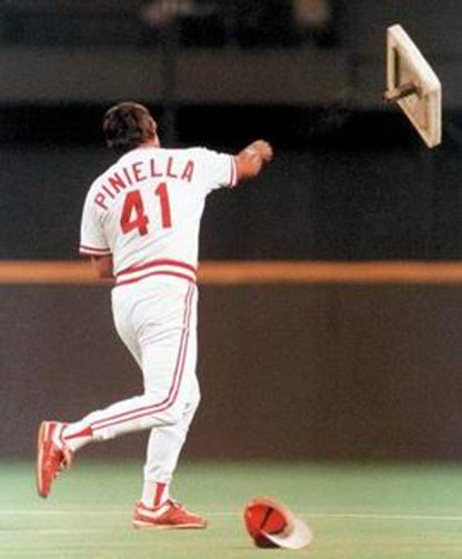 Cincinnati Reds Lou Piniella Cooperstown MLB jersey front view