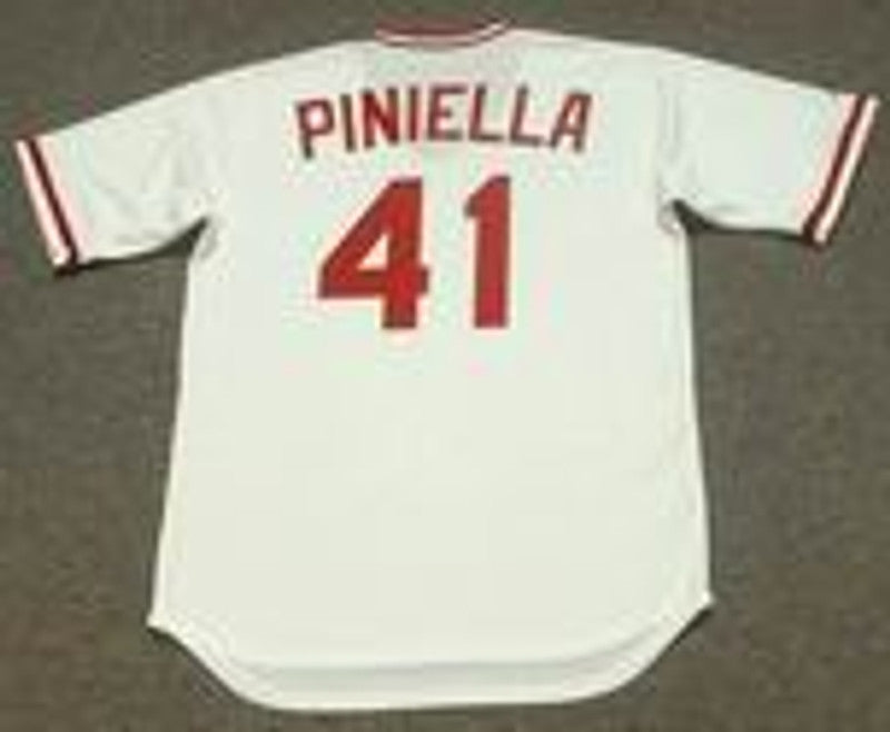 Cincinnati Reds Lou Piniella Cooperstown MLB jersey front view