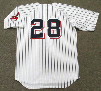 Cleveland Indians Vada Pinson Cooperstown MLB jersey front view