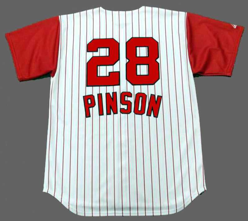 Cincinnati Reds Vada Pinson 1960s MLB jersey front view
