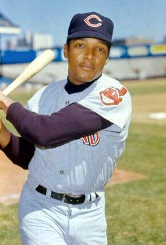 Cleveland Indians Vada Pinson MLB jersey front view