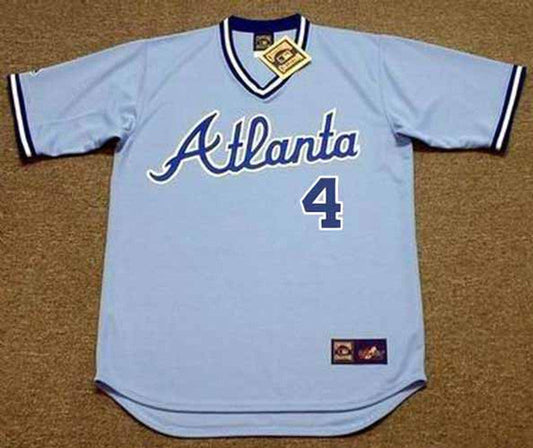 Atlanta Braves Biff Pocoroba MLB jersey front view