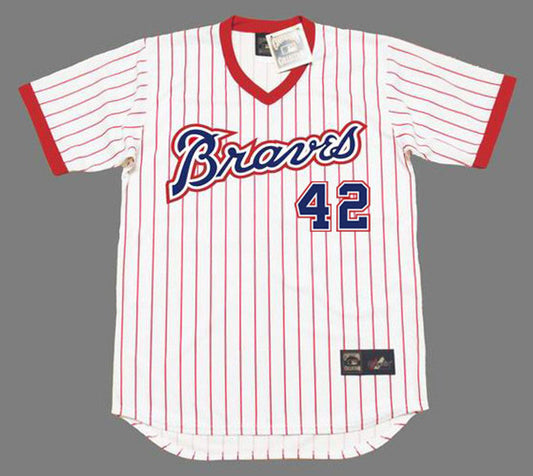 Atlanta Braves Biff Poco Pocoroba MLB jersey front view