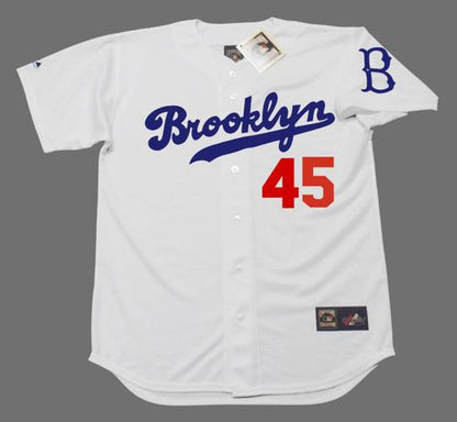 Johnny Podres Brooklyn Dodgers Cooperstown Throwback Baseball Jersey jersey front view