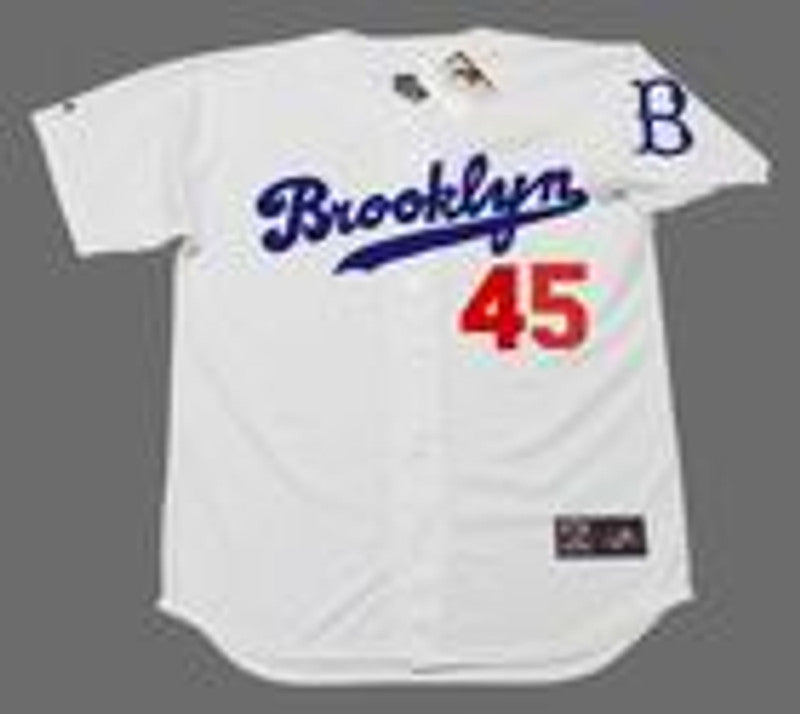 Johnny Podres Brooklyn Dodgers Cooperstown Throwback Baseball Jersey jersey front view