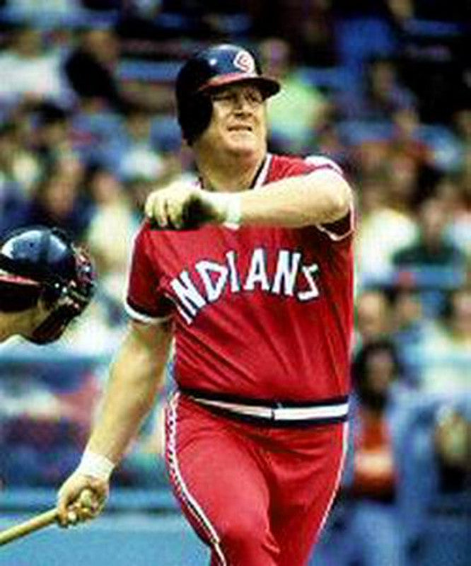 Cleveland Indians Boog Powell Cooperstown MLB jersey front view
