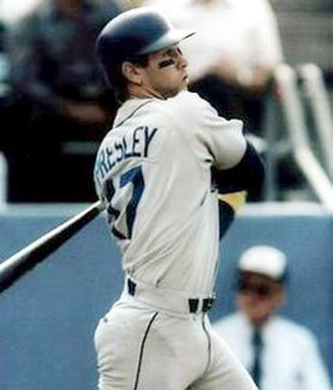 Seattle Mariners Jim Presley Cooperstown MLB jersey front view