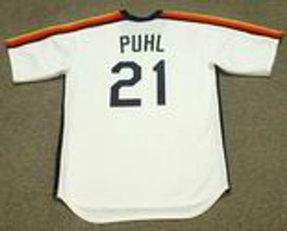 Houston Astros Terry Puhl Cooperstown MLB jersey front view