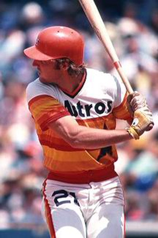 Houston Astros Terry Puhl Cooperstown MLB jersey front view