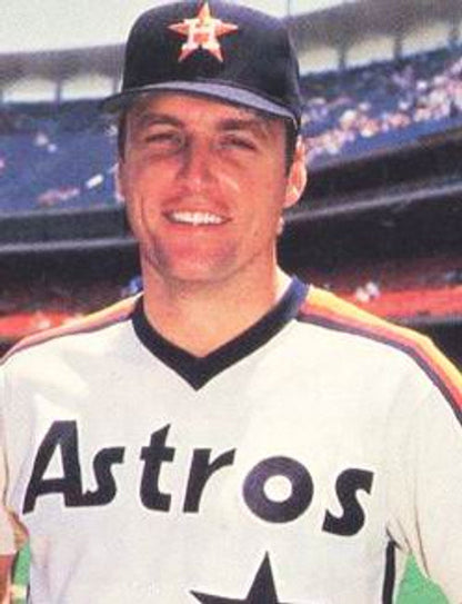 Houston Astros Terry Puhl Cooperstown MLB jersey front view