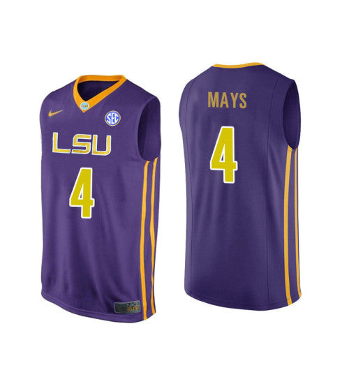 Lsu Tigers 4 Skylar Mays College Basketball Jersey Purple | Stitched Jersey RTJS 3312
