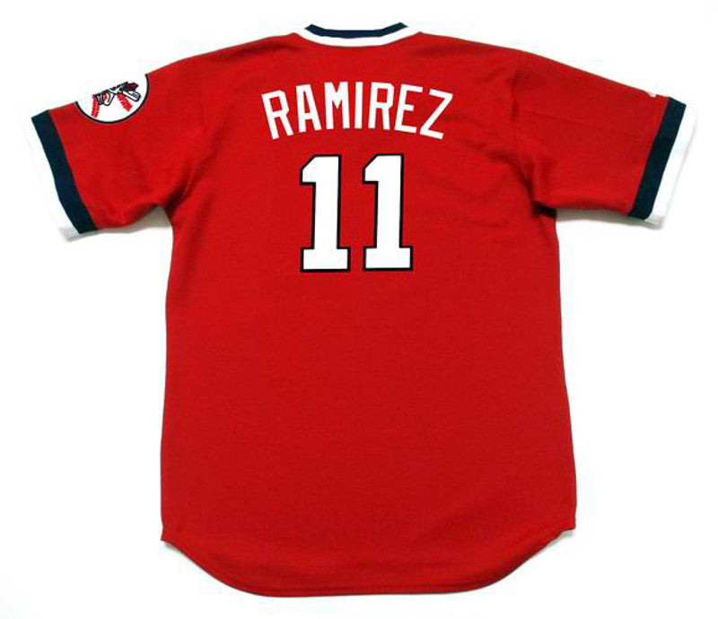 Cleveland Indians Jose Ramirez 1970s Cooperstown MLB jersey front view