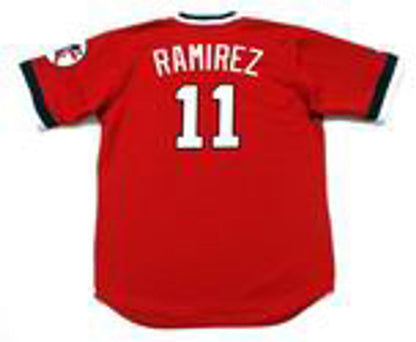Cleveland Indians Jose Ramirez 1970s Cooperstown MLB jersey front view