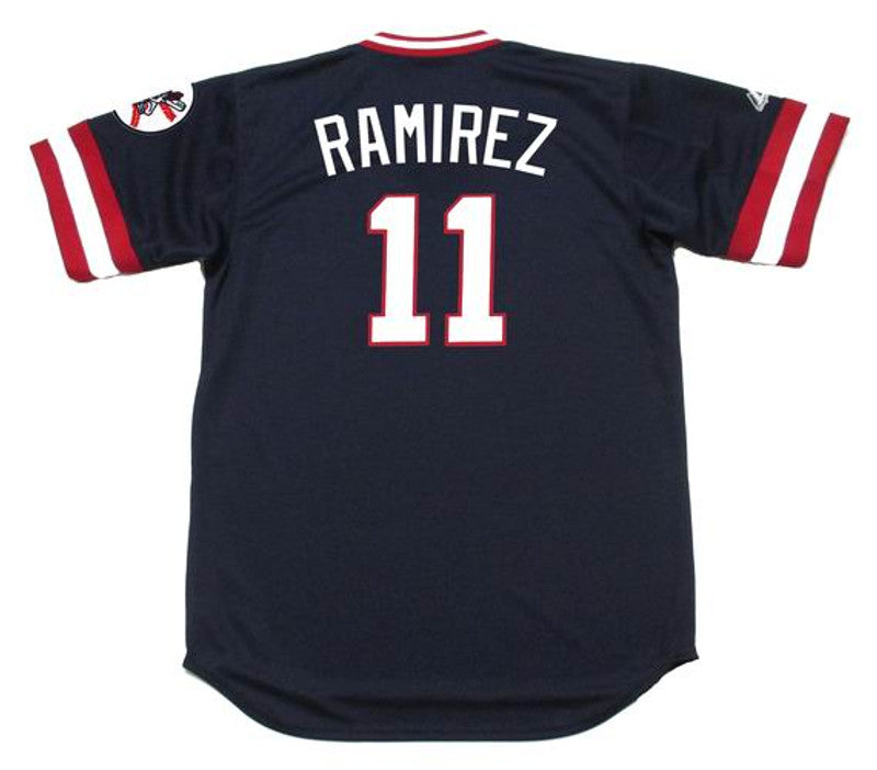 Cleveland Indians Jose Ramirez 1970s Cooperstown MLB jersey front view