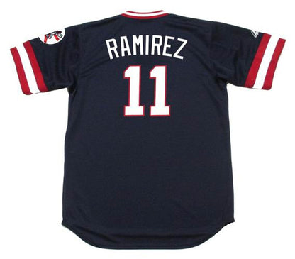 Cleveland Indians Jose Ramirez 1970s Cooperstown MLB jersey front view