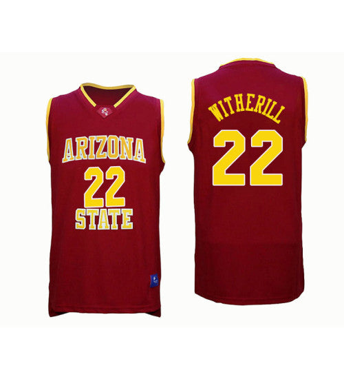 Arizona State Sun Devils 22 Austin Witherill College Basketball Jersey Red | Stitched Jersey RTJS 5705