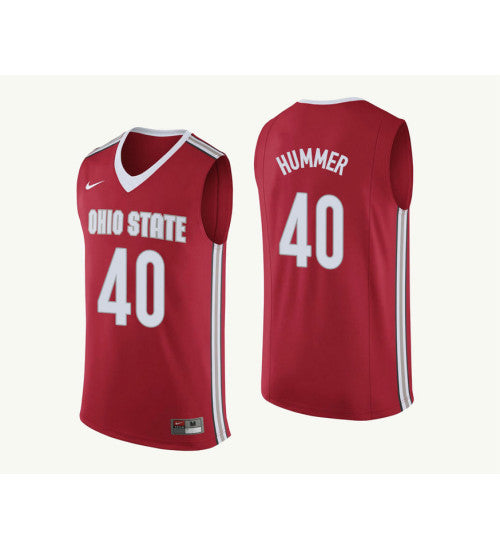 Ohio State Buckeyes #40 Daniel Hummer College Basketball Jersey Red 9843 stitched college jersey