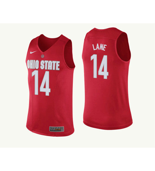 Ohio State Buckeyes #14 Joey Lane College Basketball Jersey Red 9770 stitched college jersey