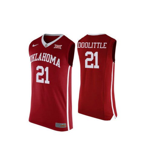 Oklahoma Sooners #21 Kristian Doolittle College Basketball Jersey Red 9893 stitched college jersey