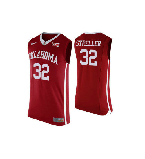 Oklahoma Sooners #32 Read Streller College Basketball Jersey Red 9914 stitched college jersey
