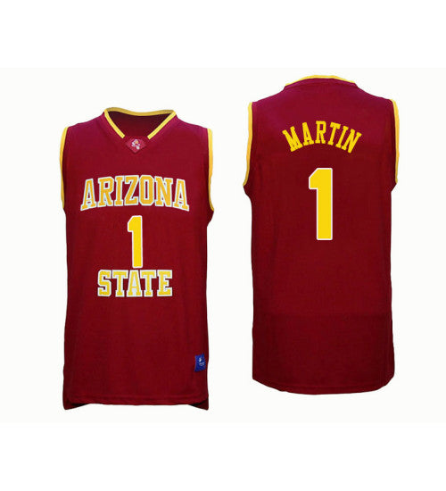 Arizona State Sun Devils 1 Remy Martin College Basketball Jersey Red stitched basketball jersey for game day fanwear