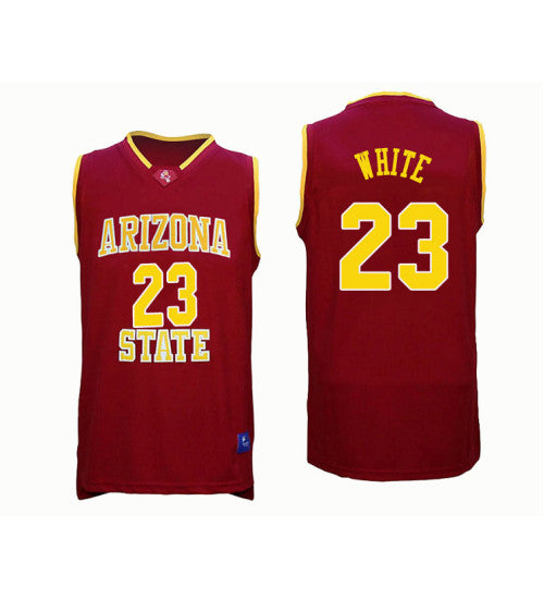 Arizona State Sun Devils 23 Romello White College Basketball Jersey Red stitched basketball jersey for game day fanwear