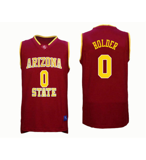 Arizona State Sun Devils 0 Tra Holder College Basketball Jersey Red | Stitched Jersey RTJS 5736