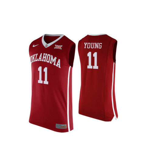 Oklahoma Sooners #11 Trae Young College Basketball Jersey Red 9871 stitched college jersey