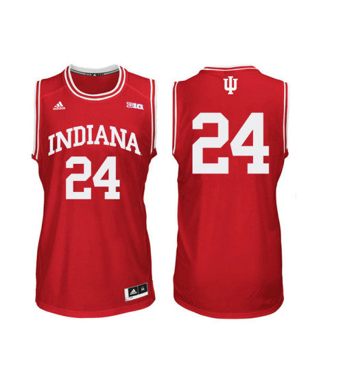 Indiana Hoosiers 24 Vijay Blackmon College Basketball Jersey Red stitched retro jersey