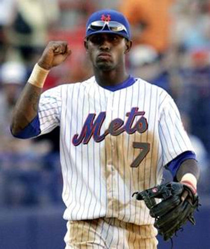 New York Mets Jose Reyes MLB jersey front view