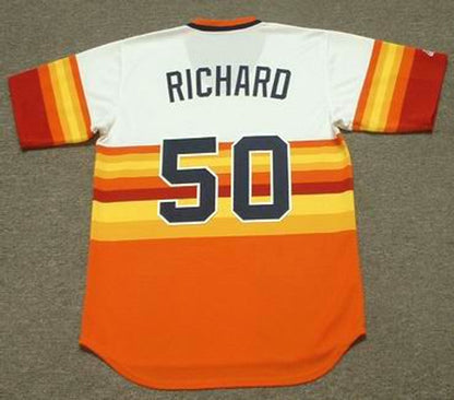 Houston Astros Jr Richard Cooperstown MLB jersey front view