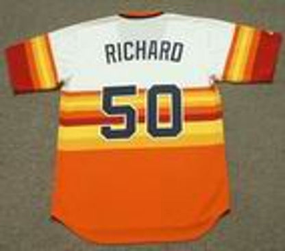 Houston Astros Jr Richard Cooperstown MLB jersey front view