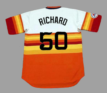 Houston Astros Jr Richard Cooperstown MLB jersey front view