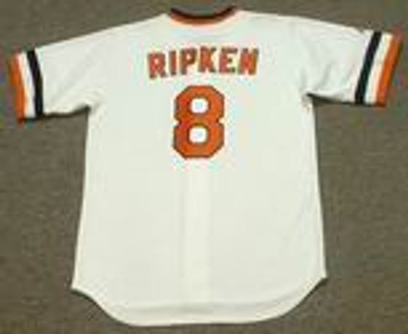 Baltimore Orioles Cal Ripken Jr Cooperstown MLB jersey front view
