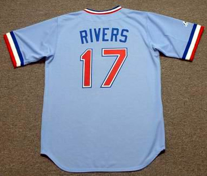 Texas Rangers Mickey Rivers Cooperstown MLB jersey front view