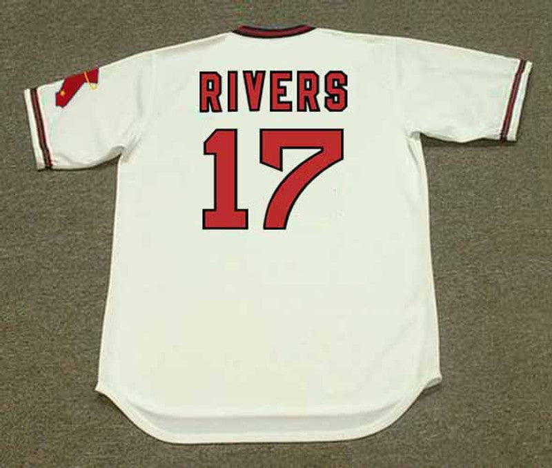 Mickey Rivers California Angels 1975 Home Throwback Baseball Jersey jersey front view