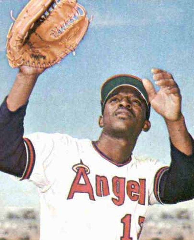 Mickey Rivers California Angels 1975 Home Throwback Baseball Jersey jersey front view