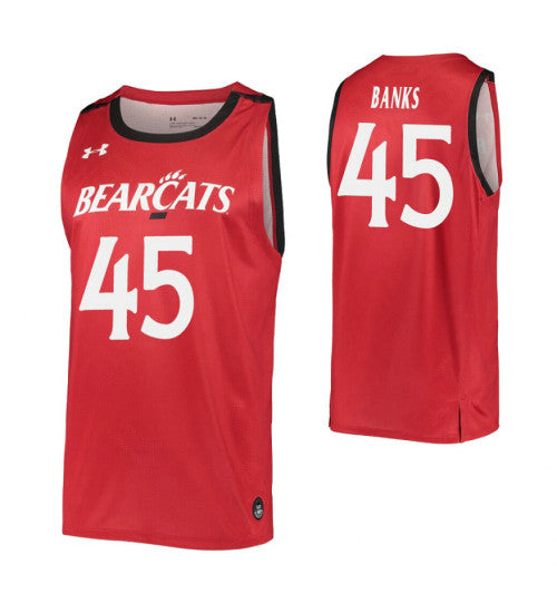 Rob Banks Cincinnati Bearcats Rob Banks Cincinnati Bearcats Jersey Red stitched throwback college basketball jersey