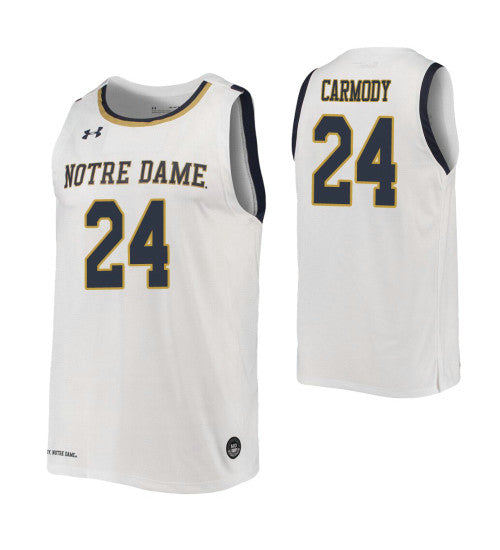 Carmody Notre Dame Fighting Irish Robby White stitched throwback college basketball jersey