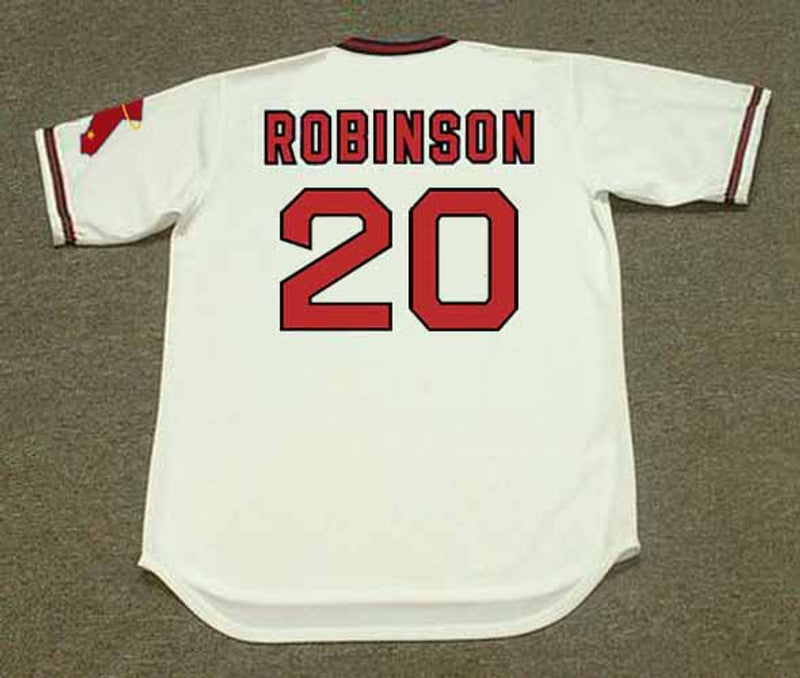 Frank Robinson California Angels 1974 Home Throwback Baseball Jersey jersey front view