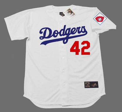 Jackie Robinson Brooklyn Dodgers 1951 Home Baseball Throwback Baseball Jersey jersey front view