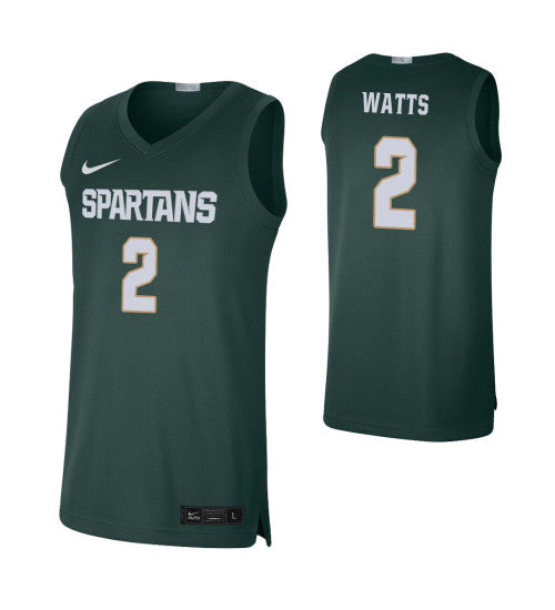 Michigan State Spartans #2 Rocket Watts Limited College Basketball Jersey Green stitched college jersey