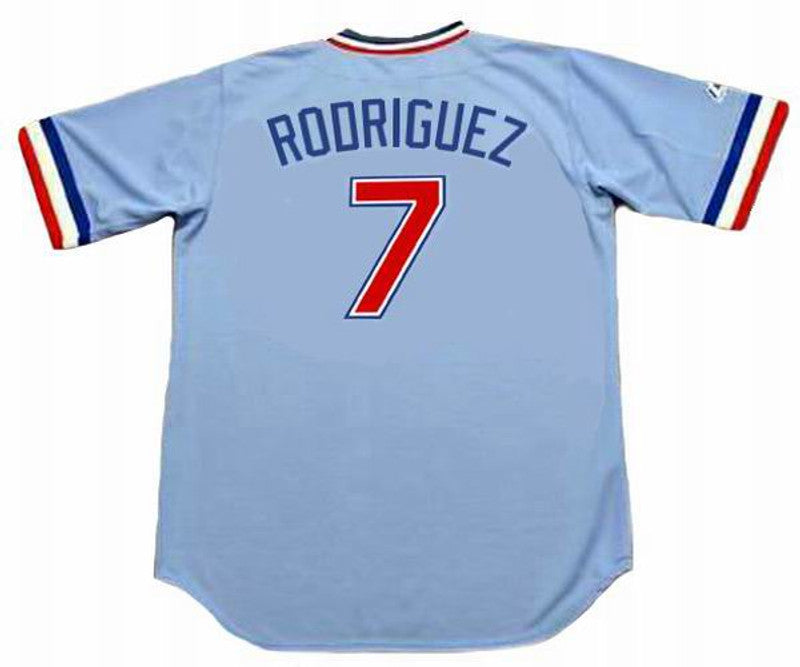 Texas Rangers Ivan Rodriguez 1980s Cooperstown MLB jersey front view